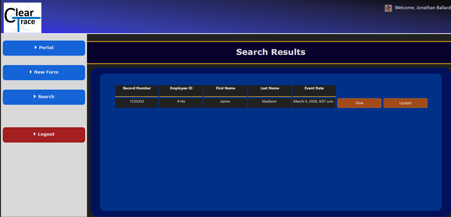 ClearTrace screenshot